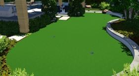 lot 76 3D Pool Rendering - Putting Green