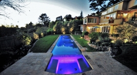 Swimming Pool and Spa with Led Lighting