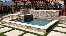 Swimming Pool and Spa with Pergola